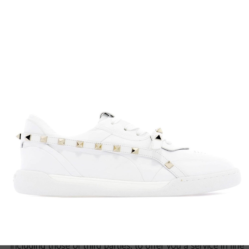 VALENTINO Rockstud Armour white leather sneakers